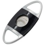 Lotus Jaws Serrated Cigar Cutter – Glossy Black & Chrome Satin (CUT607)