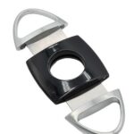 Lotus Jaws Serrated Cigar Cutter – Glossy Black & Chrome Satin (CUT607)