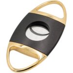 Lotus Jaws Serrated Cigar Cutter – Metallic Brown & Polished Gold (CUT604)