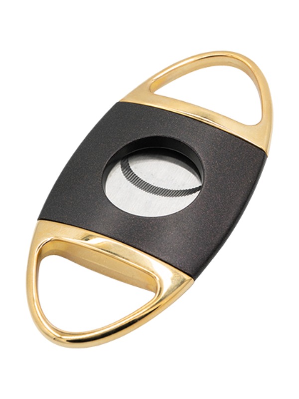 Lotus Jaws Serrated Cigar Cutter – Metallic Brown & Polished Gold (CUT604)