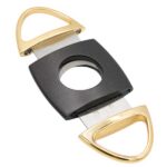 Lotus Jaws Serrated Cigar Cutter – Metallic Brown & Polished Gold (CUT604)