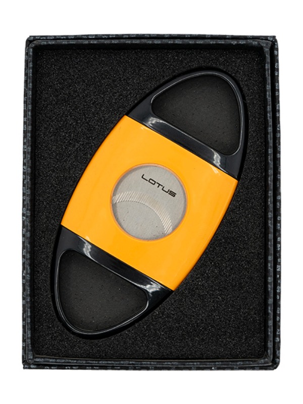 Lotus Jaws Serrated Cigar Cutter – Yellow & Black (CUT603)