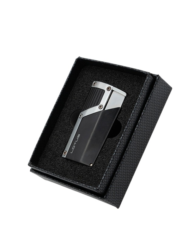 Lotus Czar Lighter – Black Matte & Chrome Velour (LBL140010)