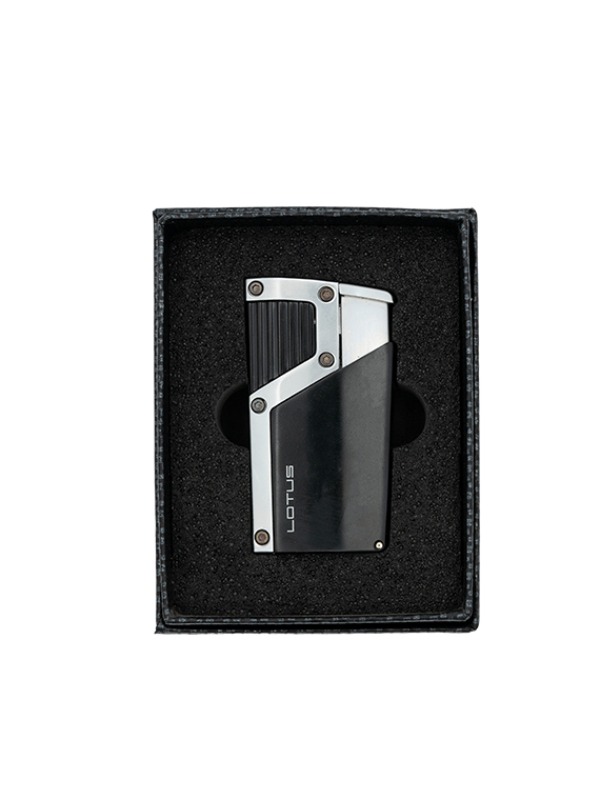 Lotus Czar Lighter – Black Matte & Chrome Velour (LBL140010)
