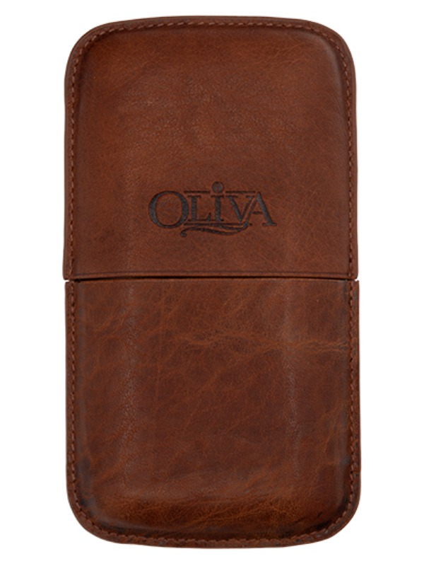 Oliva 3-Cigar Leather Case