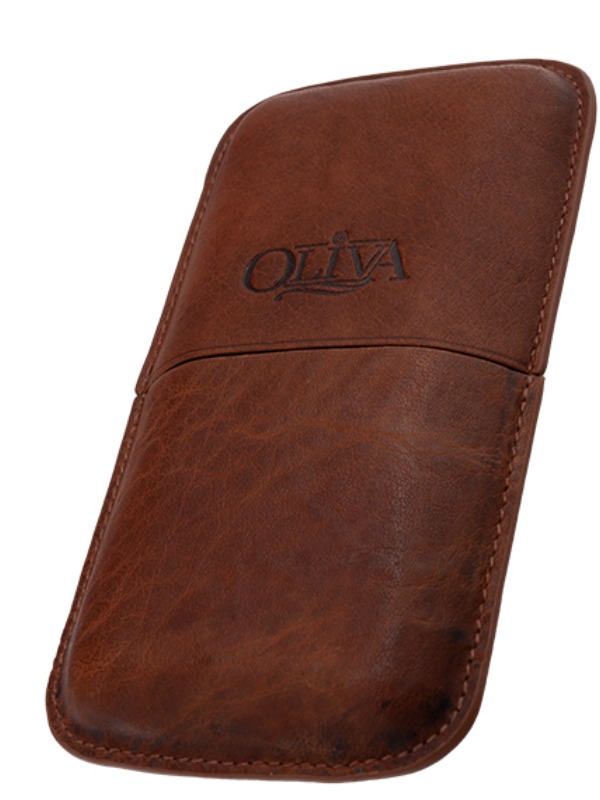 Oliva 3-Cigar Leather Case