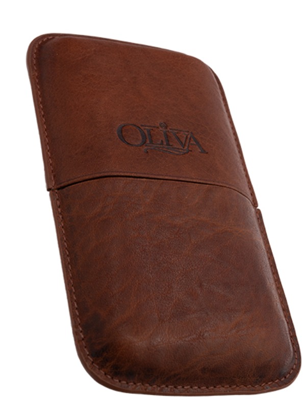 Oliva 3-Cigar Leather Case