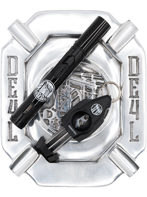 Powerhouse Kit w/ Drew Estate Pewter Ashtray, Torch Lighter & Cutter