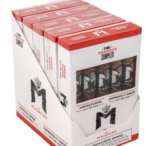 M by Macanudo Coffee and Espresso The Perfect Sampler 25-ct w/ Macanudo Quad Flame Torch Lighter