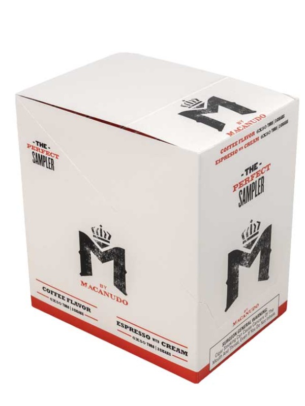 M by Macanudo Coffee and Espresso The Perfect Sampler 25-ct w/ Macanudo Quad Flame Torch Lighter