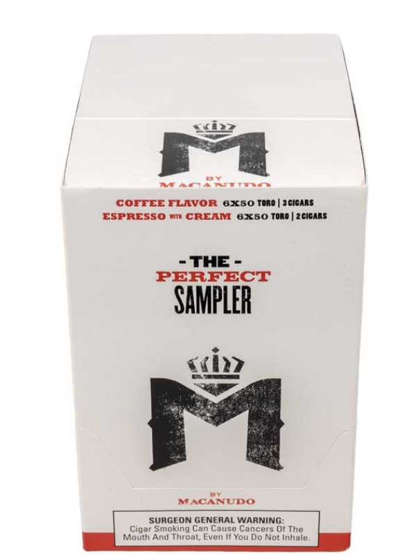M by Macanudo Coffee and Espresso The Perfect Sampler 25-ct w/ Macanudo Quad Flame Torch Lighter