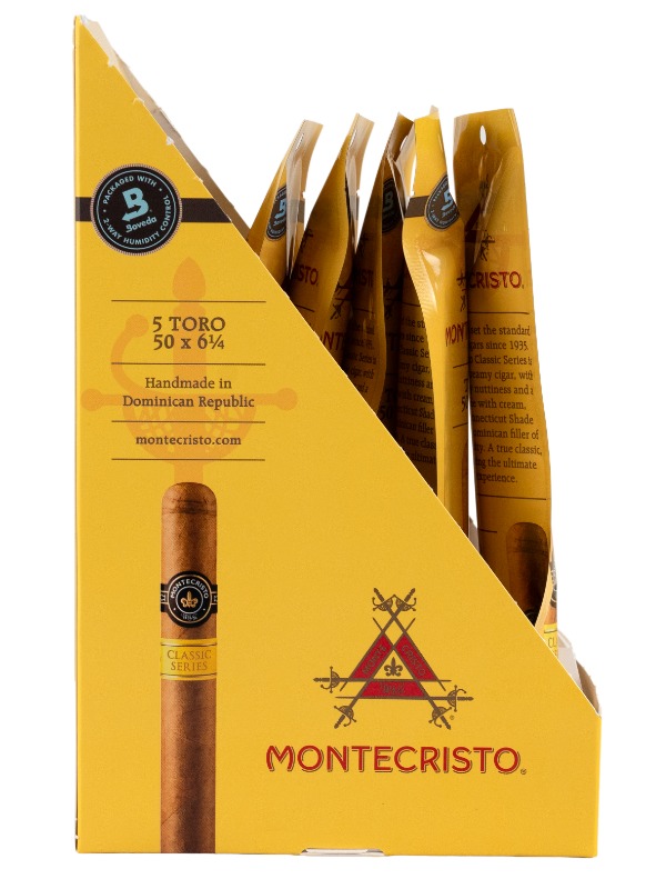 Montecristo Classic Collection Toro 5pk w/ Montecristo Vertigo Single Torch Lighter