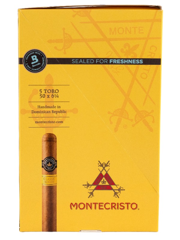 Montecristo Classic Collection Toro 5pk w/ Montecristo Vertigo Single Torch Lighter
