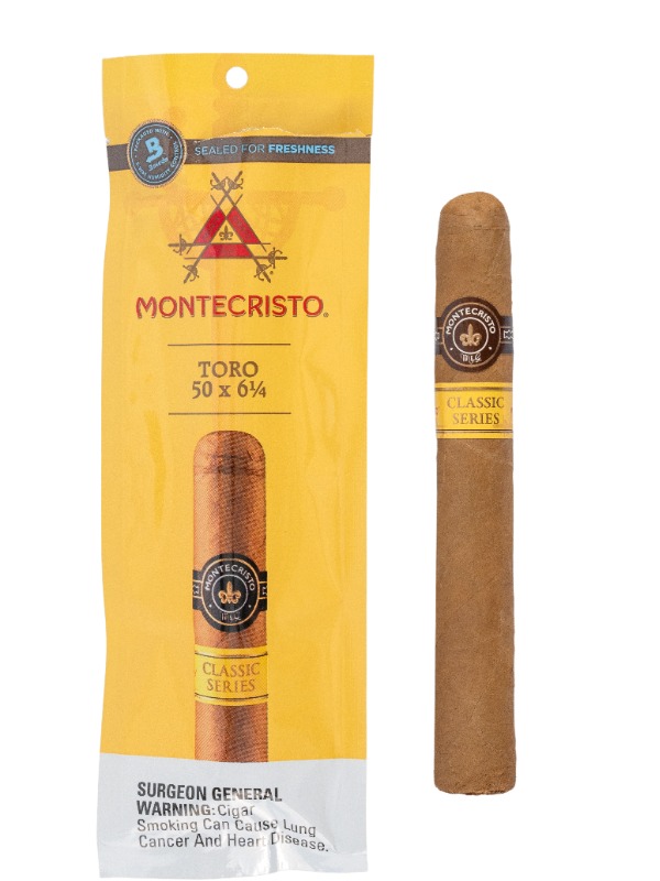 Montecristo Classic Collection Toro 5pk w/ Montecristo Vertigo Single Torch Lighter