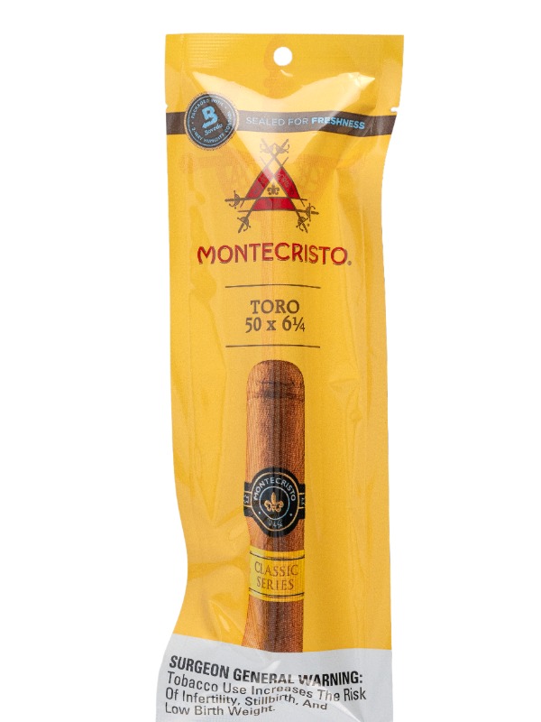 Montecristo Classic Collection Toro 5pk w/ Montecristo Vertigo Single Torch Lighter