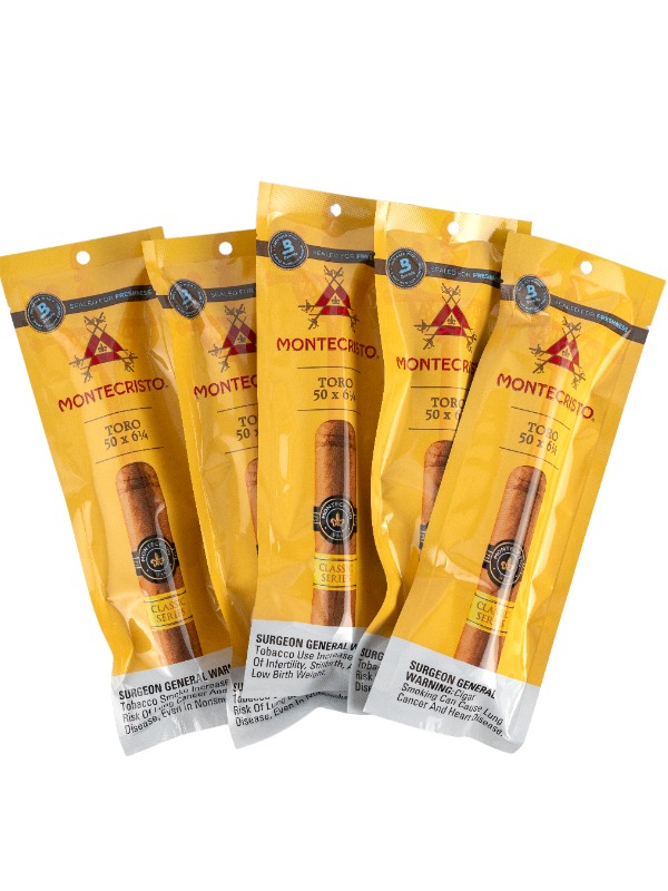 Montecristo Classic Collection Toro 5pk w/ Montecristo Vertigo Single Torch Lighter